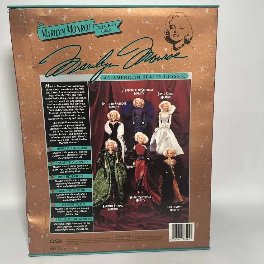 DSI Marilyn Monroe Emerald Evening Doll #1 NRFB COA Limited Edition Collectible